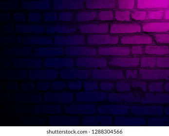 Neon Brick Wall Background Pinkblue Light Stock Photo 1288304566 ...