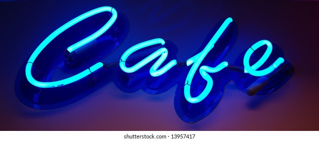 Neon Cafe Sign