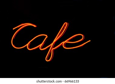 Neon Cafe Sign