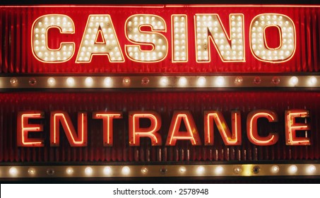 Neon Casino Entrance Sign