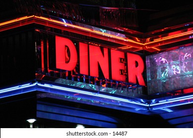 neon diner lights