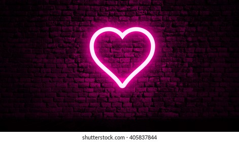 Neon Sign Brick Wall High Res Stock Images Shutterstock