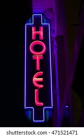 Neon Hotel Sign.