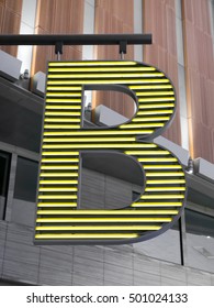 Neon Letter B