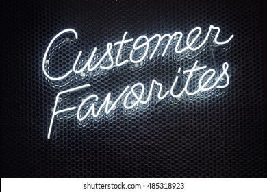 Neon Lettering Font Script Light Type Retail Shop Business Signage Customer Favorites