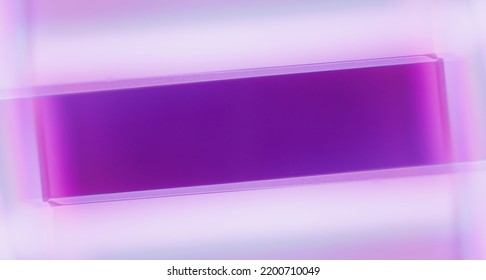 Neon light background. Fluorescent frame. Futuristic illumination. Defocused digital lavender purple pink color radiance modern abstract copy space wallpaper for text. - Shutterstock ID 2200710049