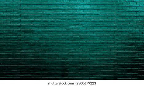 neon light green brick wall texture for pattern background. abstract architectural turquoise blue wide panorama brick work wall for industrial, loft, futuristic design in close up view. - Powered by Shutterstock