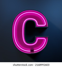 Neon Light Tube Letter C