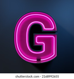 Neon Light Tube Letter G