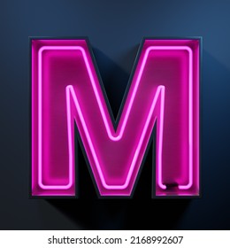 Neon Light Tube Letter M