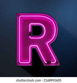 Neon light tube letter R - Shutterstock ID 2168992605