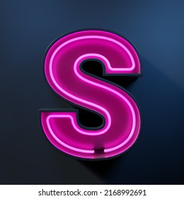 Neon light tube letter S - Shutterstock ID 2168992691
