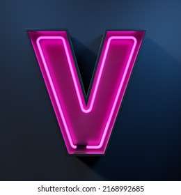 Neon Light Tube Letter V Stock Photo 2168992685 | Shutterstock