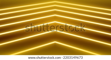 neon light yellow background lines glow