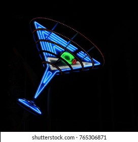 Neon Martini Glass Sign Las Vegas