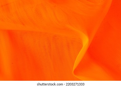 Neon Orange Tulle For Sewing