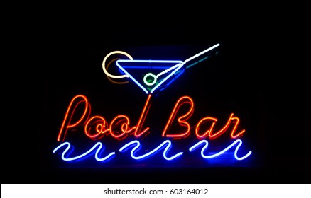 Neon Pool Bar Sign