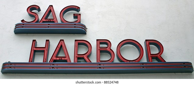 A Neon Sag Harbor Sign