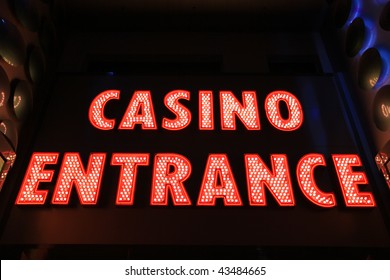 Neon Sign Casino Entrance