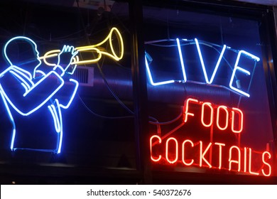 Neon Sign For Jazz Club In Chicago