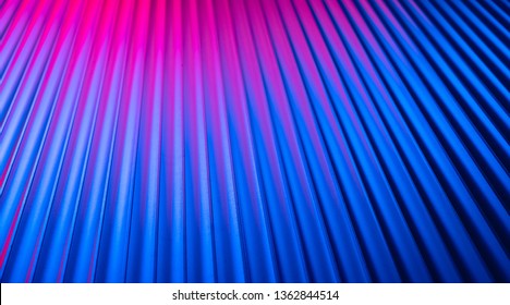 Neon wall empty blank background with blue pink gradient night vibrant color bright light, retrowave synthwave glowing night life city style, abstract futuristic party club disco design, copy space