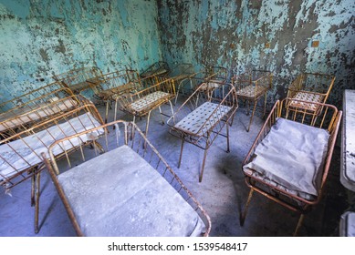 Neonatal Ward In Abandoned Hospital Of Pripyat City, Chernobyl Exclusion Zone, Ukraine