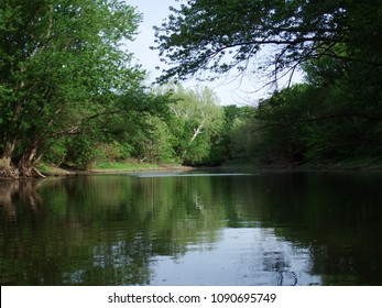 Neosho River Reflections In Mid Morning Light.