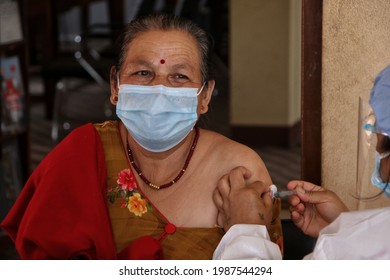 Nepal Government Starts Inoculation Drive Targeting Sexagenarians After China Grants One Million Dosage Of Vero Cell, Anti- COVID19 Vaccines From 8th June, 2021 In And Around Kathmandu.