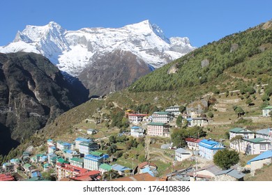 Nepal - June, 2020: Indigenous Sherpa Villages In Sagarmatha Area, Along The Everest Trail. 