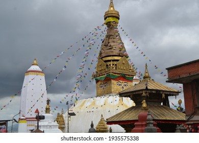 Nepal Swayambhunath Stupa, Kathmandu. Buddhist Pilgrimage Site