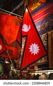 Nepalese Flag, Thamel Tourist District, Kathmandu, Nepal