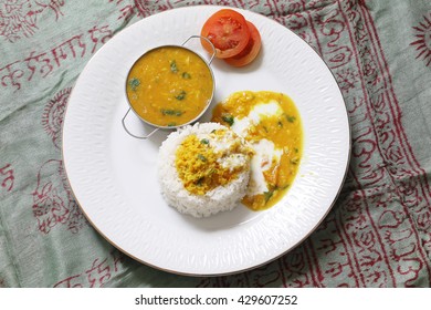 Nepali Dal Bhat With Yogurt