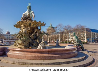 Neptune Fountain In Berlin, The Capital And Largest City In Germany