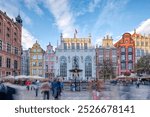 Neptune Fountain in Gdansk, Poland