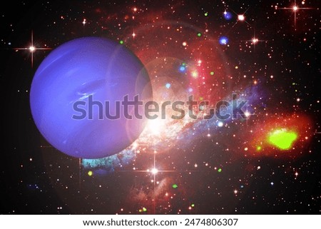 Neptune. Planet of the solar system. The elements of this image furnished by NASA.
