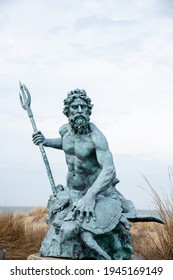 Neptune Poseidon Statue In Cape Charles 