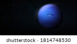 Neptune in the space.  Neptune planet for wallpaper. Elements of this image furnished by NASA