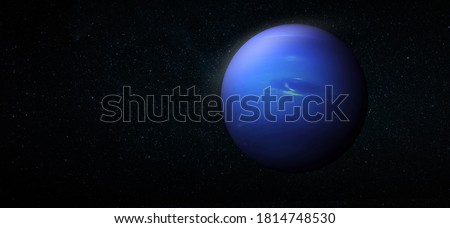 Neptune in the space.  Neptune planet for wallpaper. Elements of this image furnished by NASA