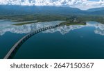 Neraida bridge or Servia Bridge on Polyfytos lake in Kozani.