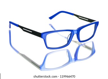 blue nerd glasses