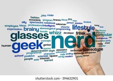 Nerd concept word cloud background