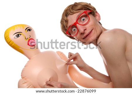 Nerd nailed while playing with a doll, similar available in my portfolio