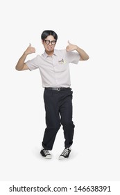 Nerdy Guy Giving Thumbs Up