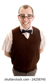 Nerdy Looking Guy Smiling.