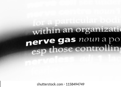 Nerve Gas Word In A Dictionary. Nerve Gas Concept.