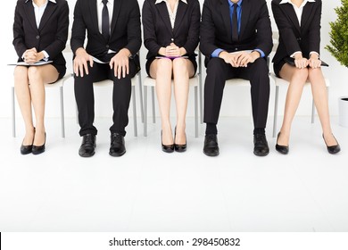 Nervous Business People Waiting For Interview