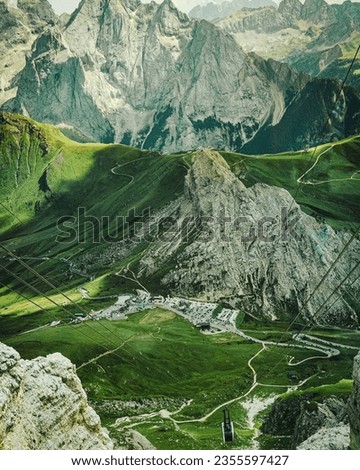 Similar – Panorama road Großglockner illuminated