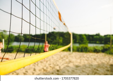 Net from a beach volleyball court