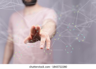 net binary code interface digital touch