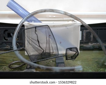 Net For Catching Fish And Other Equipment For Cleaning Fish Tank